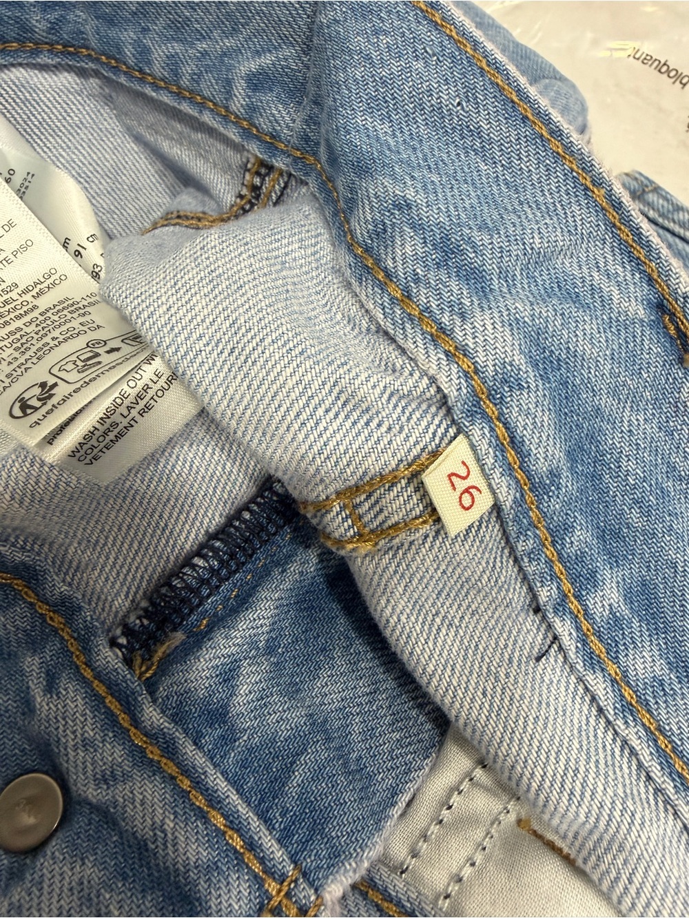 Levi's Pale Blue Denim Flared Maxi Skirt - Picture 2 of 7